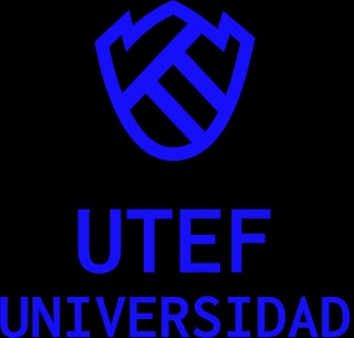Logo of UTEF Universidad featuring a shield design with overlapping protective elements in a blue tone.