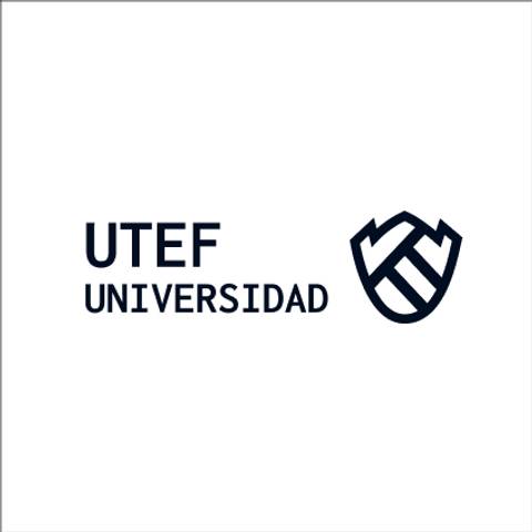 Logo of UTEF Universidad featuring a stylized shield icon next to the text.